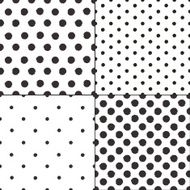 Polka dot seamless patterns set