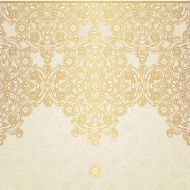 Vector vintage border in Eastern style