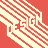 The word &quot;design&quot; Vector background Wallpaper web banner