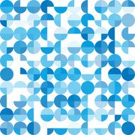 Blue Sky Geometric Circle Pie Pattern Square