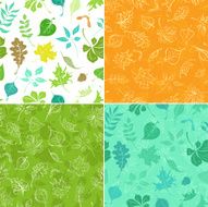 Seamless patterns with leaves N2