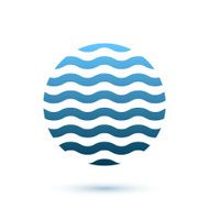 Abstract wavy round conceptual icon sphere