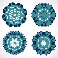 set of abstract color floral pattern for design N2