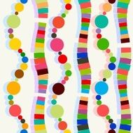 Vector seamless pattern Abstract background with dotted waves N2