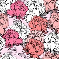 Rose flowers seamless background