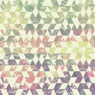 pattern geometric with triangle and plant elements