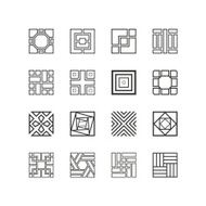 Square patterns Collection of China style