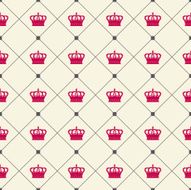 hand drawn abstract crown seamless pattern