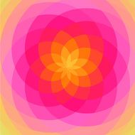 Floral spiral abstract Pink and soft