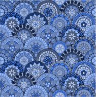Seamless blue Pattern N5