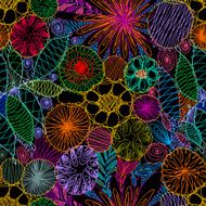 Multi-colored Lace Seamless Pattern