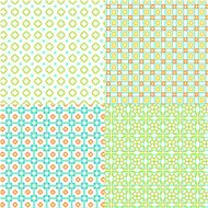set of abstract color floral pattern background N2