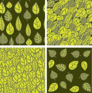 Four seamless leaves patterns