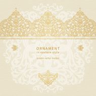 Vector seamless border in Eastern style N23