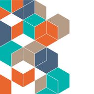 Abstract background with cubes for design