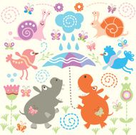 Seamless pattern of animal N2