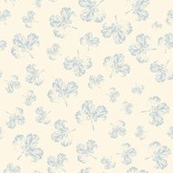 Pattern with leaves in pastel on light background N2