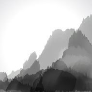 abstract gray chinese painting pattern background