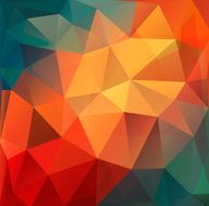 Colorful Polygon abstract background Vector