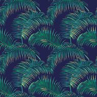 Tropical Leaves Background - Vintage Seamless Pattern
