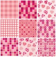Vector seamless backgrounds for Valentine&#039;s day design