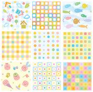 Vector seamless fun baby patterns for your design N2
