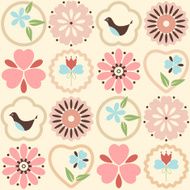 seamless flowers pink