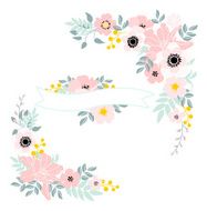 Whimsical Pastel Flowers Frame