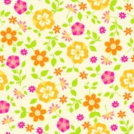 Floral Seamless Repeat Pattern Vector Illustration