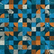 Old scratched and spotted mosaic seamless background vector N3