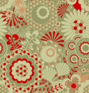 Seamless retro floral pattern N3