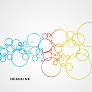 Beautiful colored circles on a light background N2