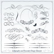 Hand Draw Calligraphic and Decorative Design Elements N3