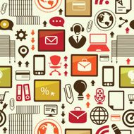 Office and Business Seamless Pattern