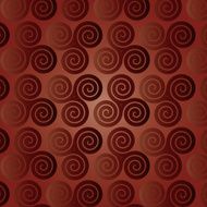 Triple celtic spiral ornament pattern in Brown colors Vector