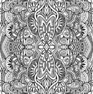 Abstract tribal ethnic background seamless pattern black and white N2