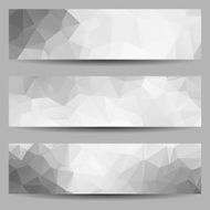 Set of banners with abstract triangles N5