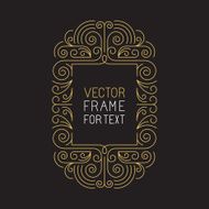 Vector geometric frame with copy space