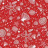 Underwater seamless pattern with shells