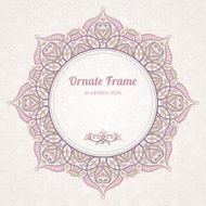 Filigree vector frame in Eastern style N4