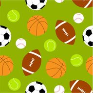 Seamless background of sport balls