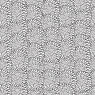 Black Chrysanthemum Flower Seamless Pattern