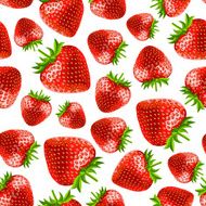 Strawberries seamless pattern N2