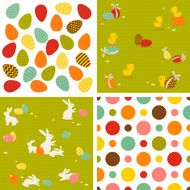 Easter seamless pattern set N2