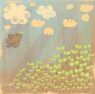 Rainy spring day