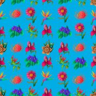 seamless tile tropical pattern