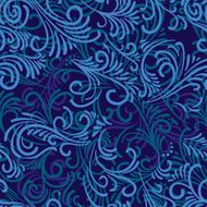 Seamless background -Ornate swirling in blue N2