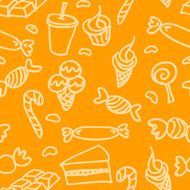 Seamless background - Sweet food