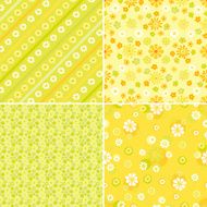 Set of Spring Floral Patterns