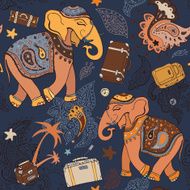 Elephant Seamless Vector pattern